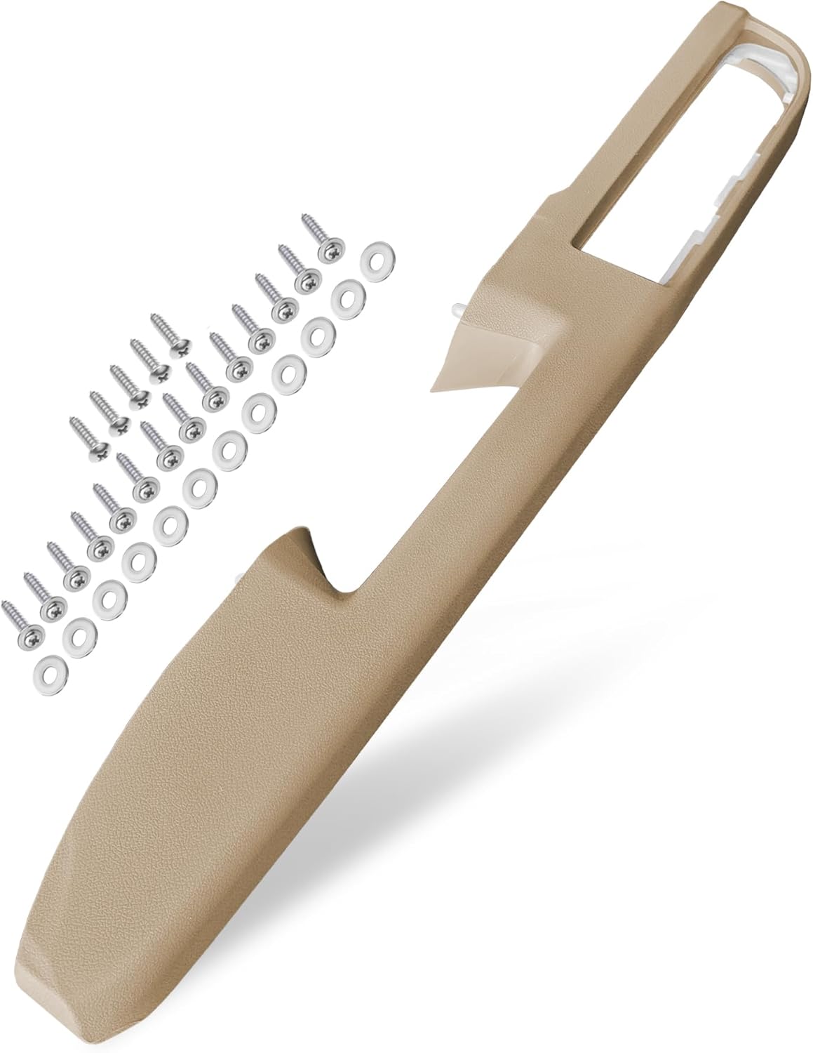 KAIRAY 926-740 Front Left Driver Side Armrest with Backet, Door Panel Compatible with Chevy Silverado Avalanche Tahoe Suburban GMC Sierra Yukon 2010-2014, 27In Door Release Handle Above Arm Rest, Grey