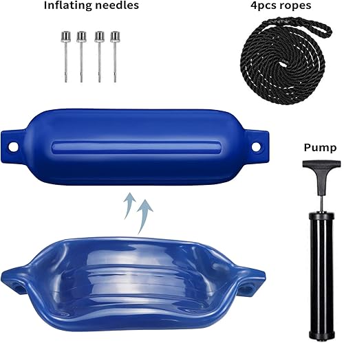 Miniatura 5 de Guardabarros de barco 4.5"5.5"6.5"8.5"  8.5" con líneas de guardabarros, agujas de 6.5 pies y bomba para gemelos ojos, parachoques de guardabarros