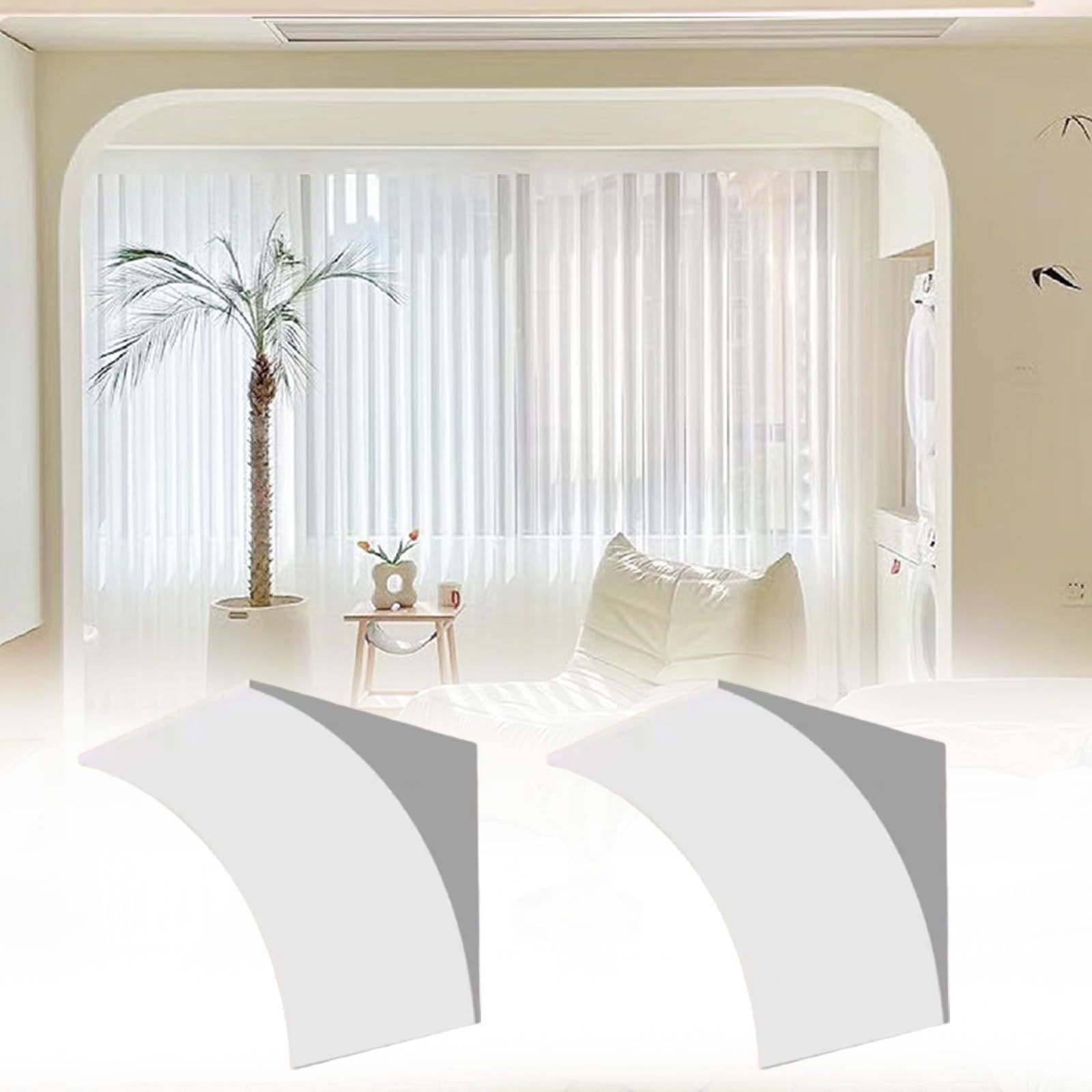 Kit de moldeo de espuma curvada para puerta, diseño de arco pintable para salas de estar modernas, resistente a la deformación