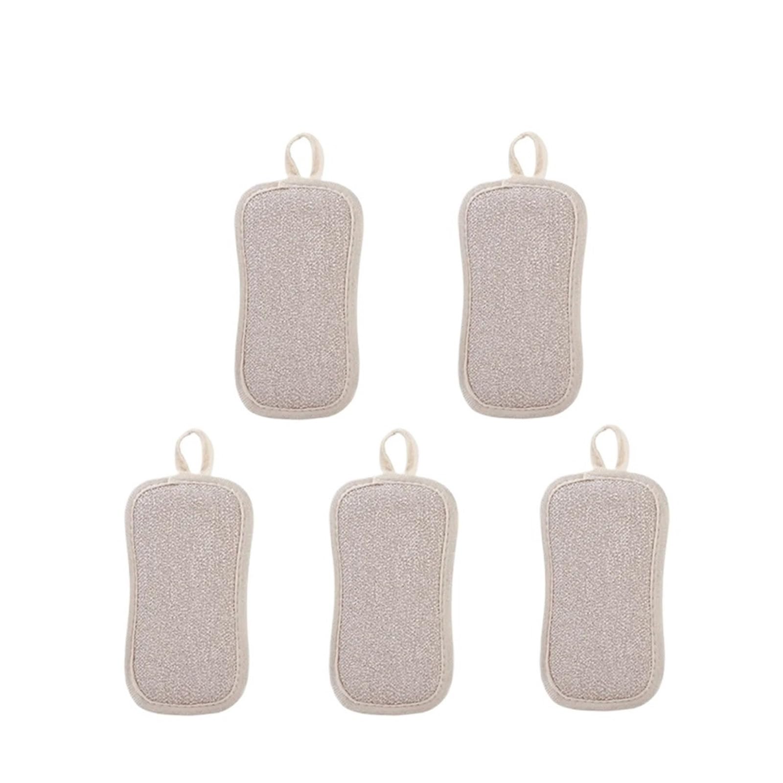 Éponge à Vaisselle Double Face, 5 pièces, Brosse de Lavage la, Casserole, Chiffon Propre, Tampon récurer Cuisine réutilisable, Outil Nettoyage Domicile()