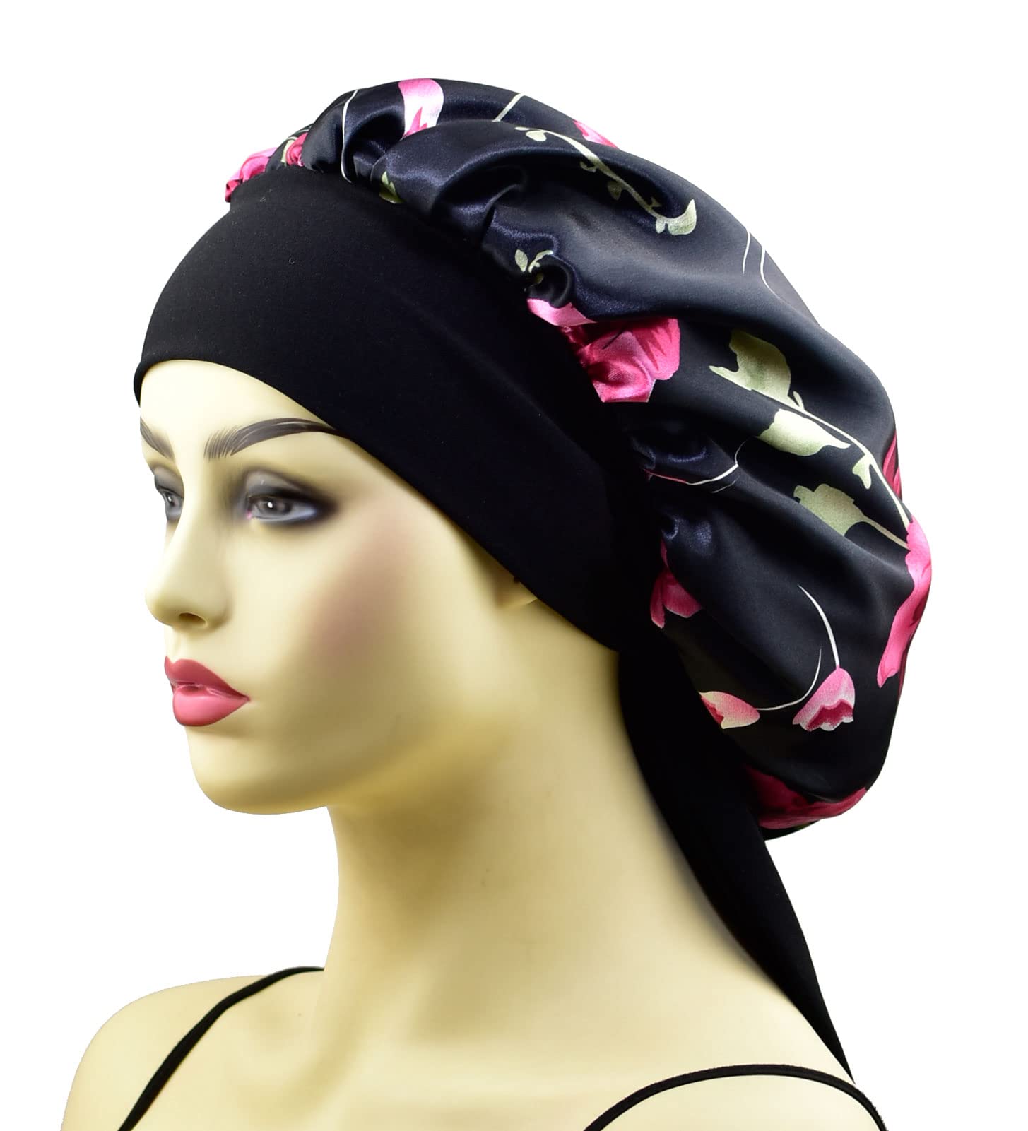 Large Silk Sleep Night Cap for Women 
