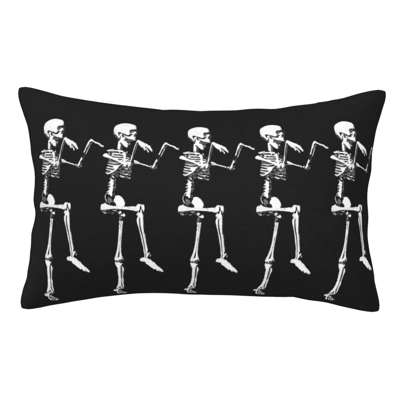 Soft Plush Pillow Cover For Sofa & Bed, Halloween Skull, Standard Furry Throw Pillow Case 50x75 cm, Decorative Cushion Cover For Bedroom Living Room Decor, Hidden Zipper Pillowcases For All Seasons