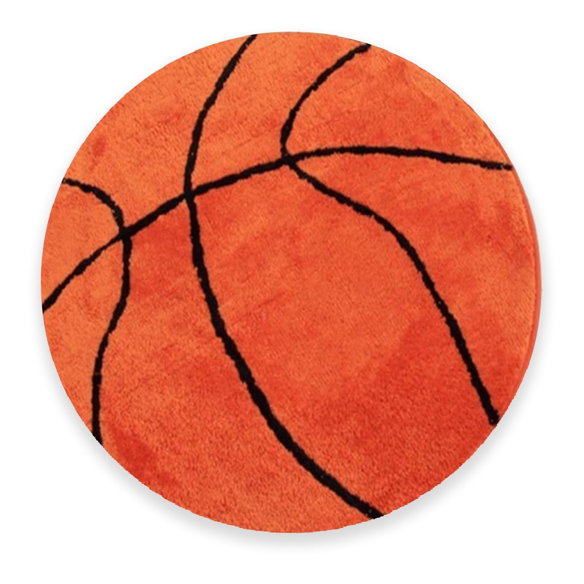 Spiritzohic Basketball Area Rugs, Round Basketball Bath Rug Pattern Bathroom Mat Non Slip Bath Mat Carpets Quick Dry Area Mats for Kids Soft Rugs Mats for Living Room Decor Animal Set Parties