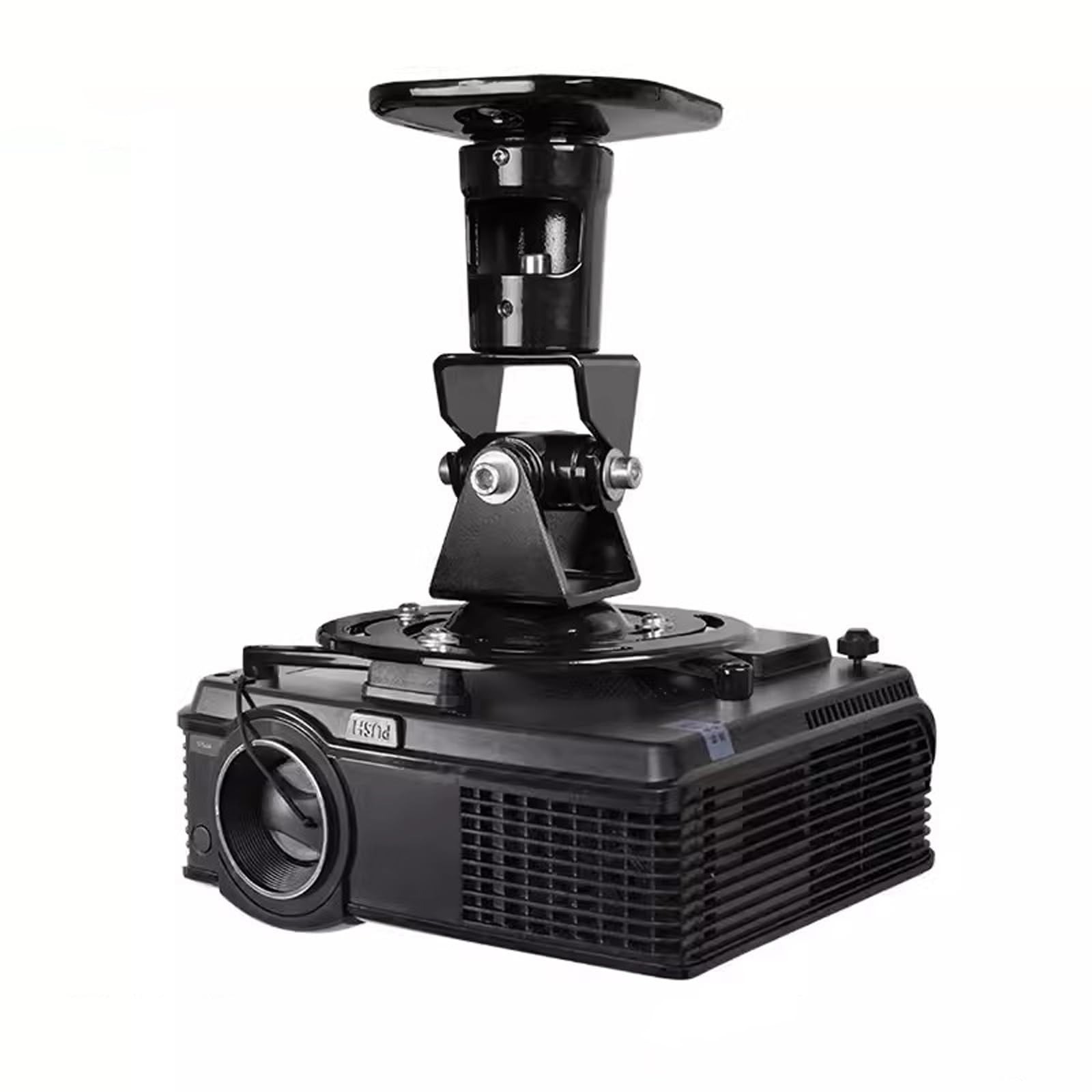 YNBSHGAA Projector Stand Projector Bracket Universal Rotating Ceiling Projector Hanger Office Aluminum Alloy Adjustable Household Ceiling Projector Projector Bracket Mount,Black-A