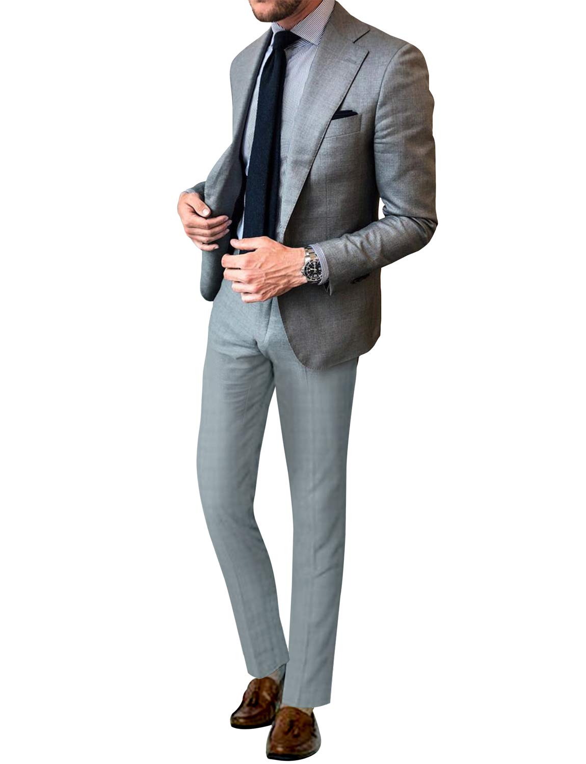 Men's 2 Pieces Tuxedos Notch Lapel Suit(Jacket + Pants)