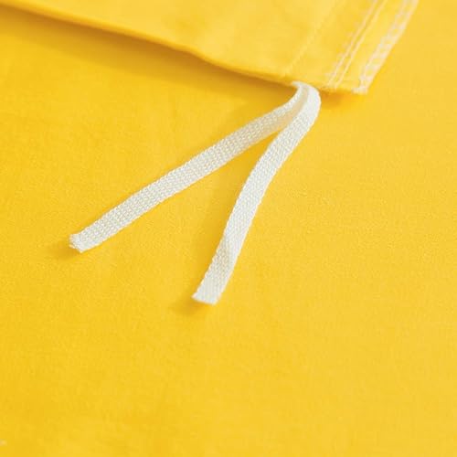 Miniatura 4 de SUSYBAO - Juego de funda de edredón de 3 piezas, 100% algodón natural, color blanco sólido, ropa de cama con cierre de lazos, calidad de hotel,