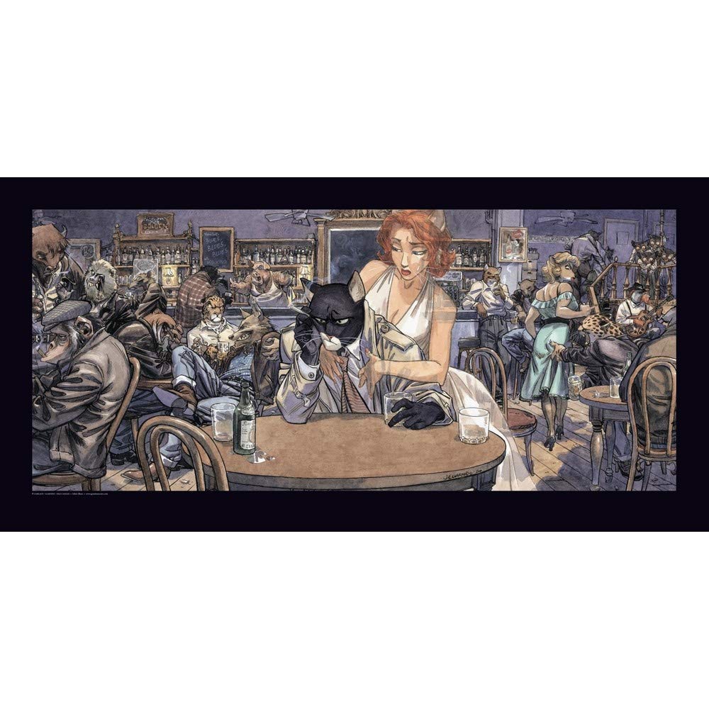 CC Editions Poster Offset Blacksad Juanjo Guarnido, John's Blues (100x50cm)