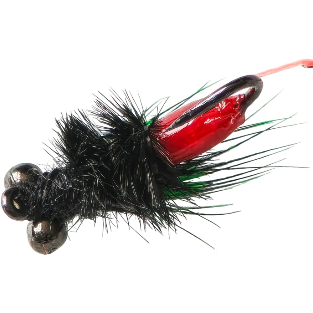 SEASKY Bionic Flies, 8# 14# Fly Fishing Lure, Ostrich Fur with Extra Hook 5pcs Kit