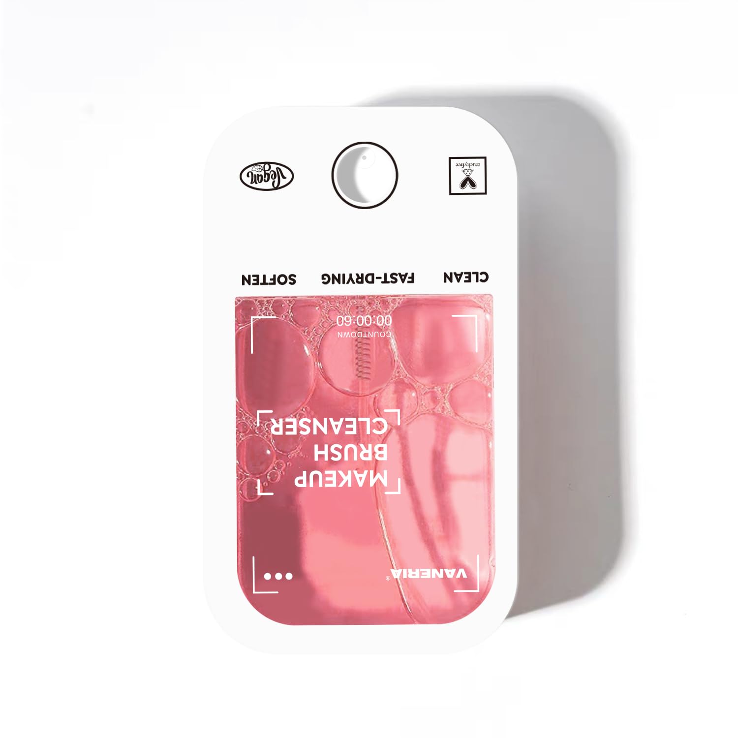 VANERIA Limpiador de brochas de maquillaje,Limpiador de brochas de maquillaje (Fresa)