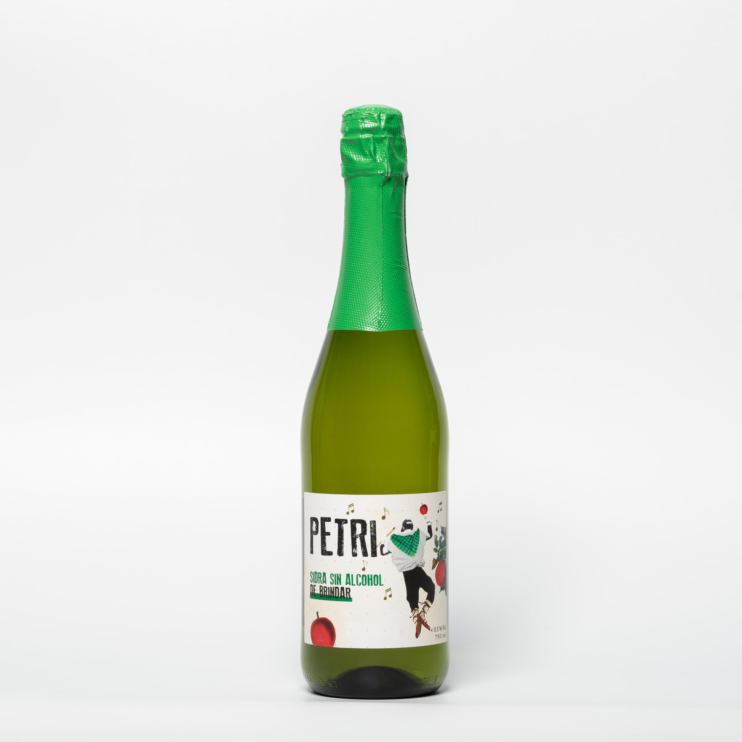 Sidra Petri Sin Alcohol 75 cl – Sidra Natural Refrescante y Sin Gluten de la Bodega Petritegi – Elaborada con Manzanas Seleccionadas (Pack 3)