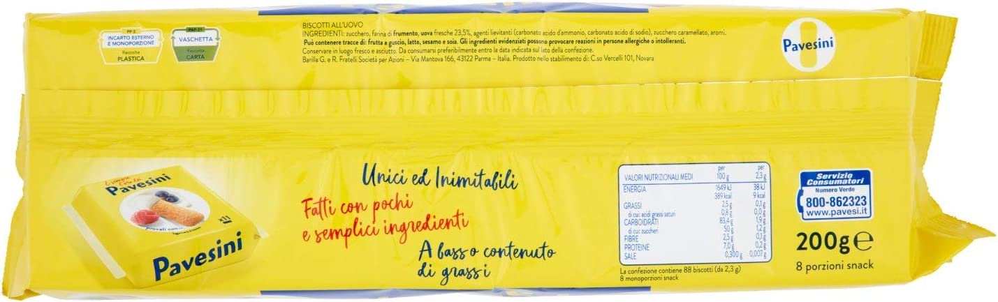 Italian Gourmet Pavesini biscotti 12 x 200g, italienische Kekse süßer Snack