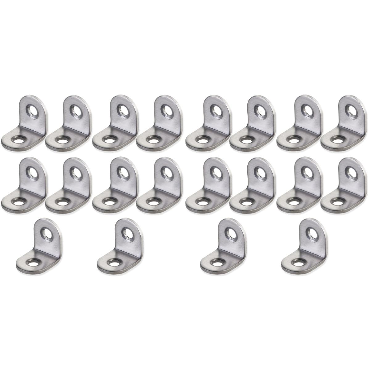 HOMSFOU 20 Pcs 20mm Metal Angle Brackets 90 Degree Angle Bracket Stainless Steel Angle Bracket Structural Support Bracket L Shape Angle Bracket Right Angle Bracket Furniture