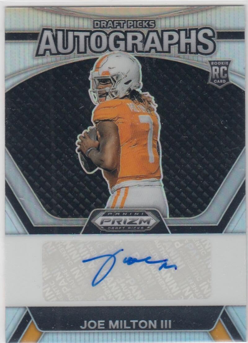 Football Trading Card 2024 Panini Prizm Draft Picks Draft Picks Autographs #8 Joe Milton III EX/NM Auto