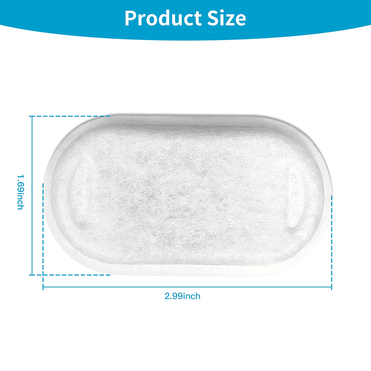 Paquete de 16 filtros para fuentes de agua para gatos de acero inoxidable de 108oz/3.2L y 67oz/2L, filtros de repuesto para fuentes de agua para mascotas