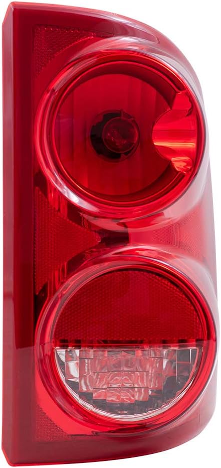 Brock Replacement Set Driver and Passenger Tail Lights Compatible with 2005-2011 Dakota Pickup Truck 55077605AC 55077604AC