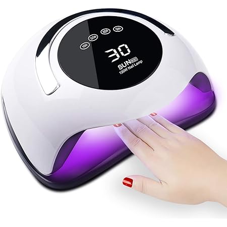 Amazon Co Jp ジェルuvネイルランプ 1w 高速ledネイルドライヤー ジェルネイルポリッシュ用 プロフェッショナルジェルネイルライト ポータブルハンドル硬化ランプ 4つのタイマー設定 爪と爪自動センサーネイルマシン用 ビューティー