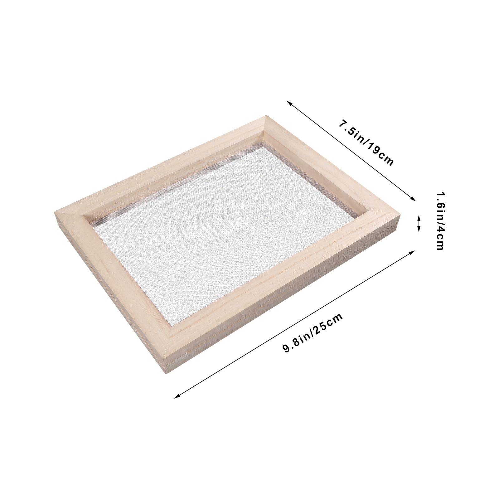 PRETYZOOM Marco De Madera Para Manualidades De Papel 9.84X7.48In Con Malla Resistente Herramienta Educativa Para Niños Fabricación De Papel Artesanal Diy En Casa