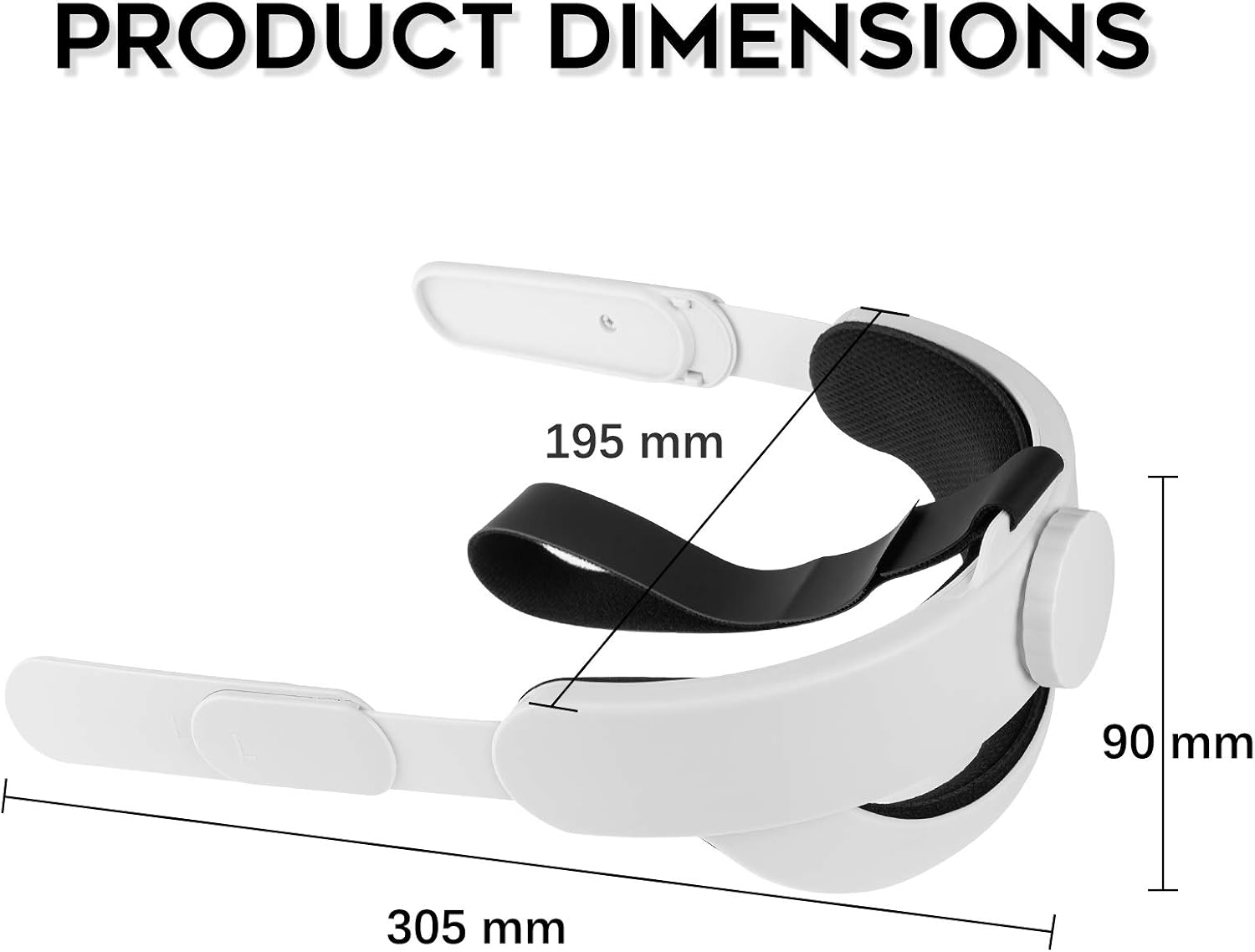 Seltureone Compatible for Quest 2 Head Strap, Replacement for Elite Strap, Adjustable Comfortable Strap with Head Cushion, Reduce Pressure for Quest 2 Accessories Headset