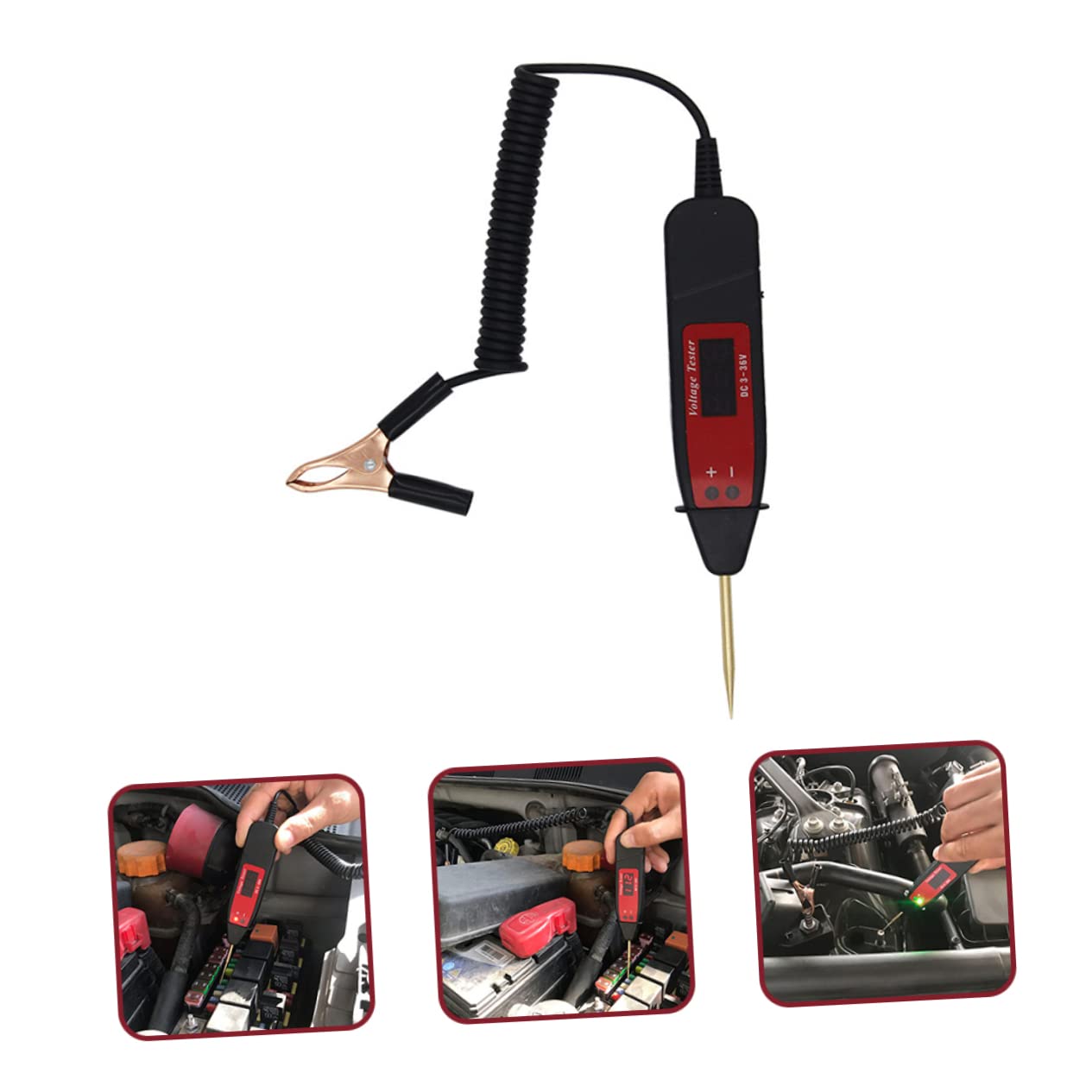 UKCOCO 5 Pezzi Tester Di Circuito Tester Elettrico Penna Circuito Tester Di Luce Digitale Tester Di Corrente Automobilistica Tester LED Tester Elettrico Lcd Digitale Display Digitale