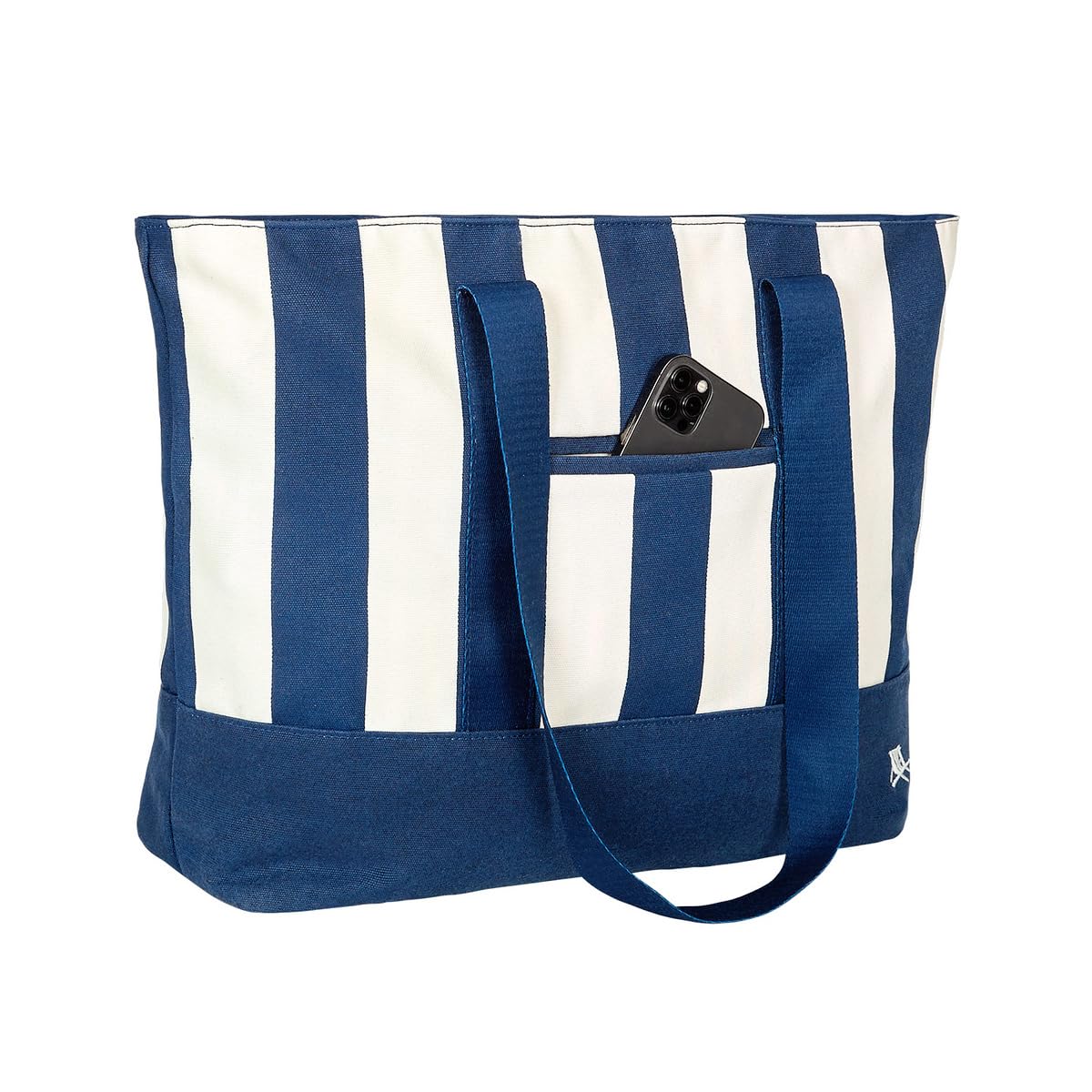 Dock & Bay Canvas Strandtasche - Große Sommer Strandtasche mit Reißverschluss - Umhängetasche mit Tragegriff für Reise, Urlaub, Strand - Trägt bis zu 15kg, Wasserdicht - 100% recycelte Materialien