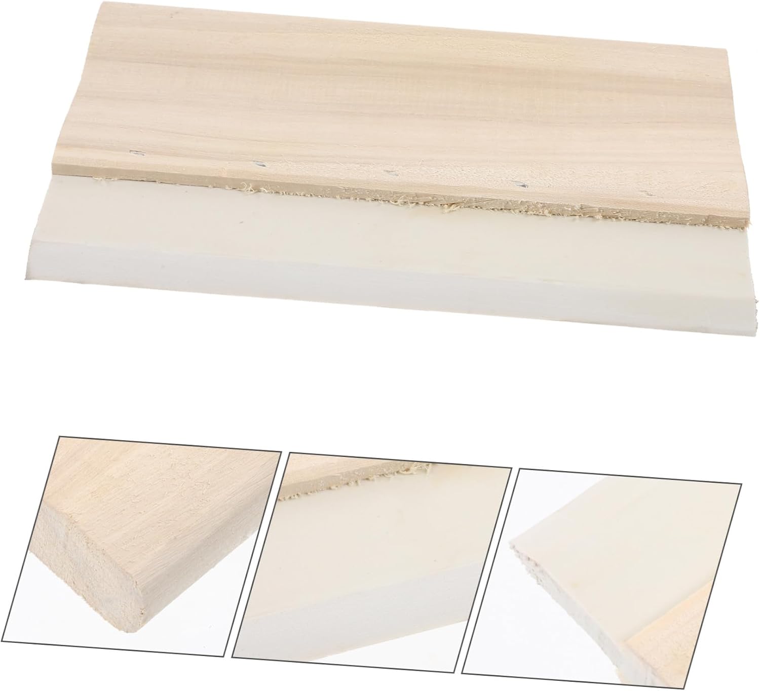 Screen Printing Squeegee with Wooden Handle Ink Scraper for Screen Ink Spreading Practical Rubber Blade Tool