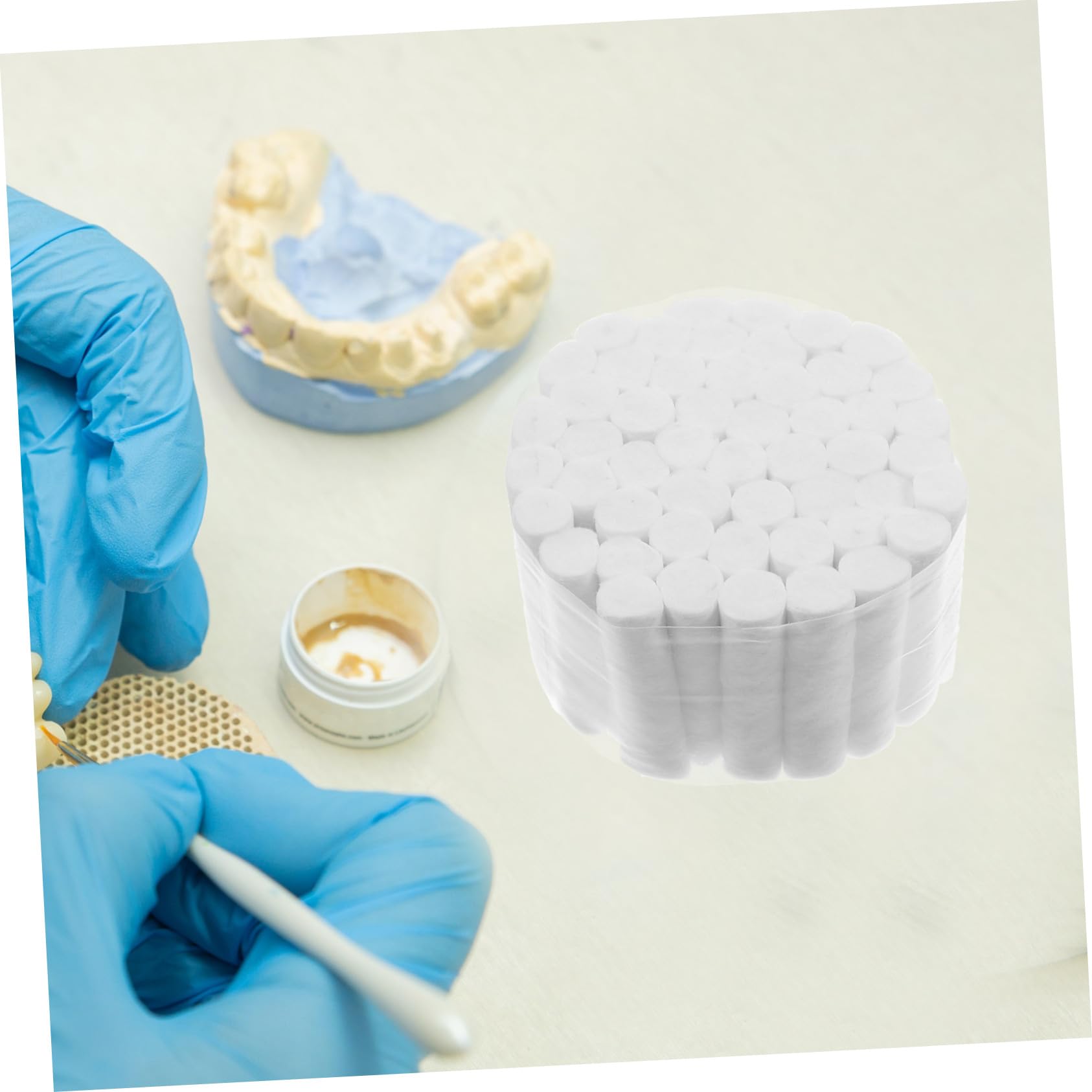 PRETYZOOM Tamponi di Cotone 5 Pezzi 8x38mm per Dentisti, Altamente Assorbenti, per Igiene Orale e Trattamenti Dentali, Adatti a Ragazzo Ragazza e Adulti
