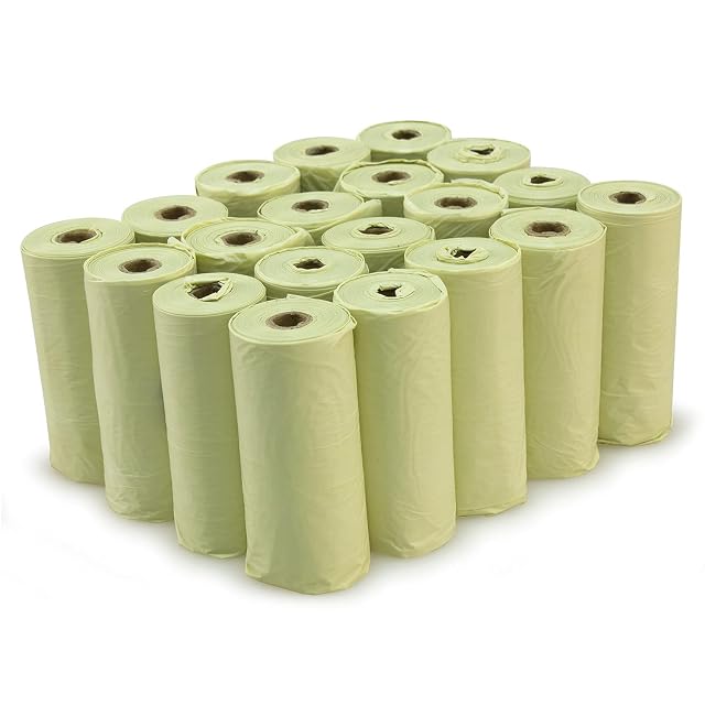 ARQUIVET Bolsas de recambio Bio Compostables para excrementos de perro (20 rollos x 15 bolsas)