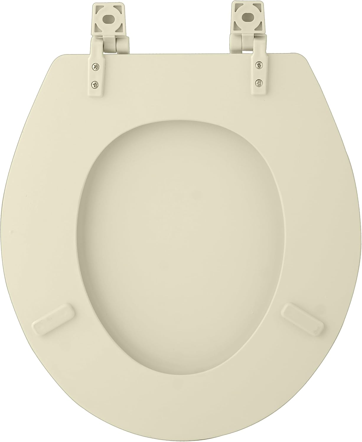 Standard Wood Toilet Seat, Bone - 17 Inch - Fits All Standard Size Fixtures - Easy to Install Fantasia by Achim Home Decor
