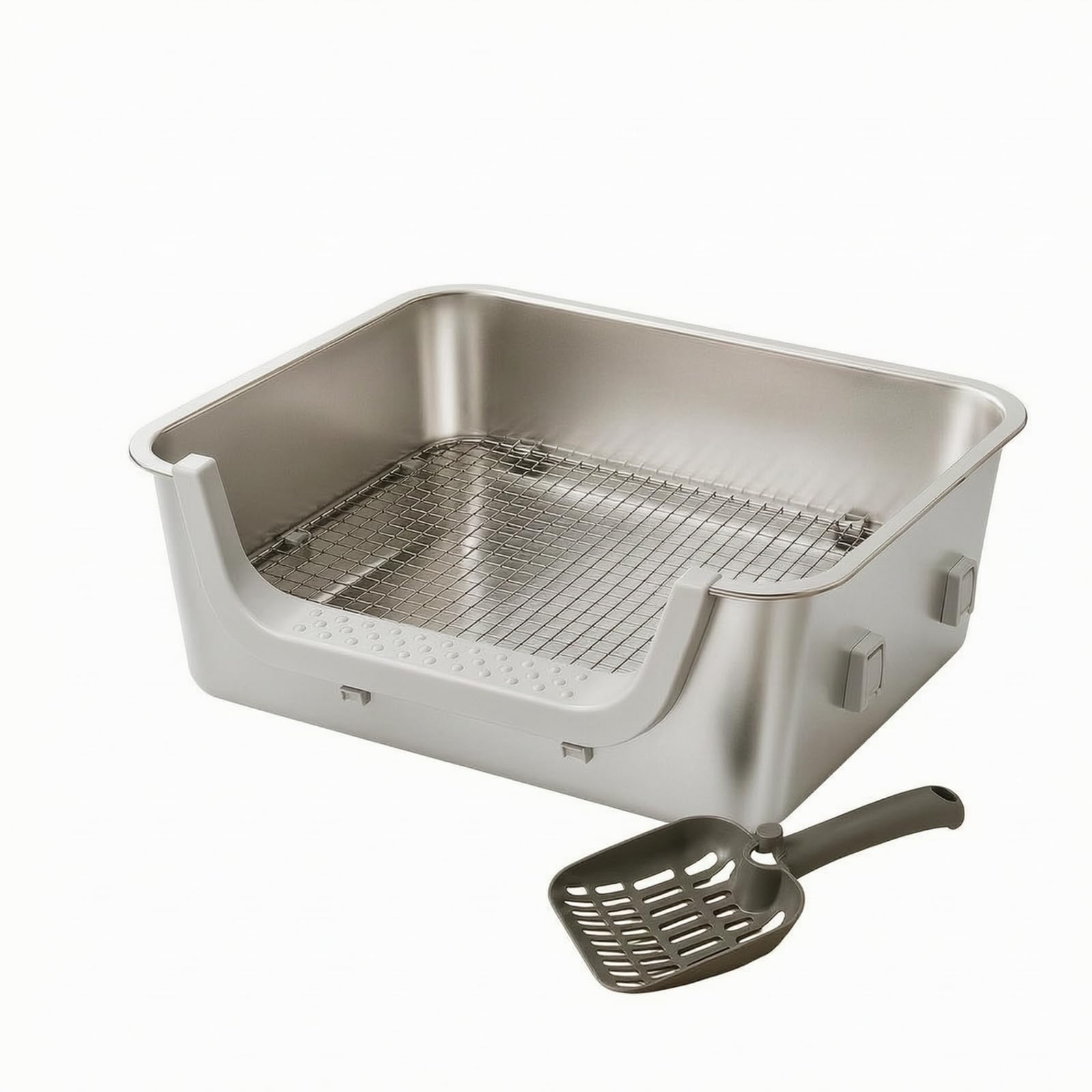 Kleintier-wc für Hasenkäfig mit Hoher Und ereinsatz aus Edel Inklusive Schaufel zur Effektiven Abfallentfernung für Kaninchen Meerschweinchen s Und Andere Kleintiere Im Gehege