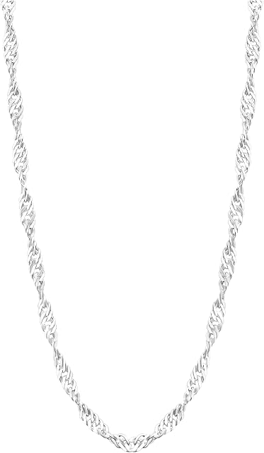 Sofia Milani - Women's Necklace 925 Silver - Singapore Chain