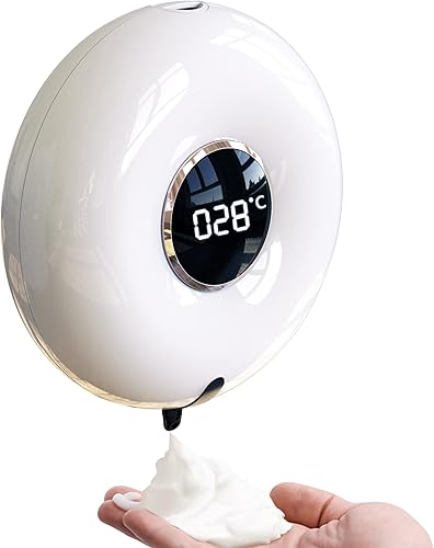 CNHIDEE Dispensador automático de jabón espumoso, montaje en pared, espuma manos libres, recargable, inteligente, eléctrico, dispensador de jabón