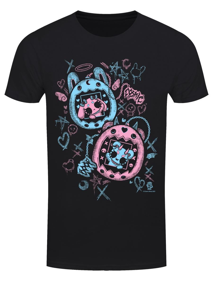 Grindstore Men's Black Cosmic Boop Virtual T-Shirt