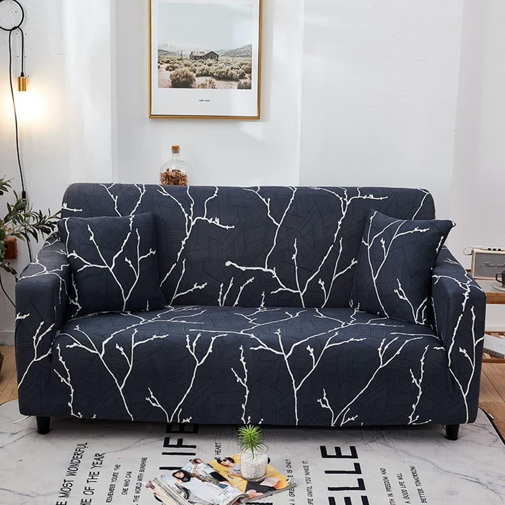 Housse de canapé extensible imprimée contre l'usure : rénovez votre salon 2 places