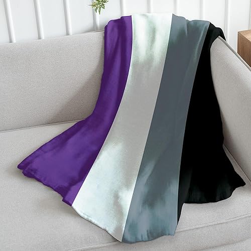 Asexual Pride Super Soft Throw Blanket - 50x60 Throw Blanket for Bedroom, Living Room, Spring Time, Holidays, Kids, Babies, Adults & Decor, Gifts - Pride Season