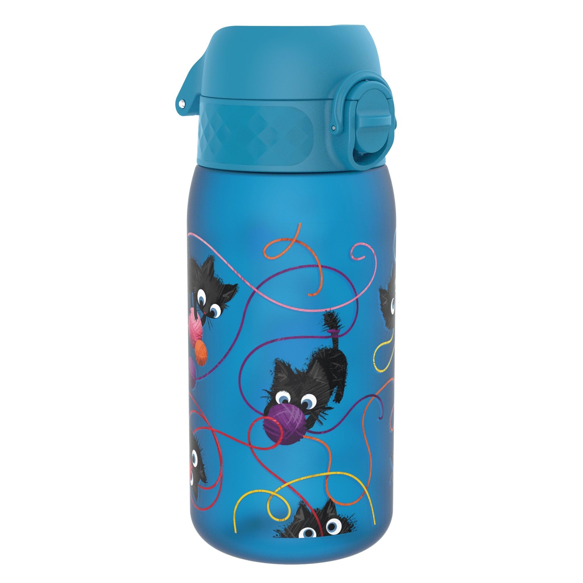 Ion8 Leak Proof Kids Water Bottle, Recyclon, Cats, 350Ml (12Oz)