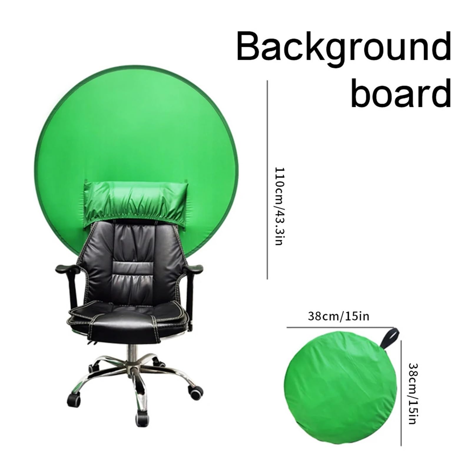Girone Sfondi Fotografici Sfondo verde portatile montato su sedia, schermo verde, fotografia in streaming live, materiale pieghevole for fotografia di sfondo