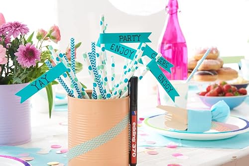 Miniatura 7 de edding 370 marcador permanente - zwart - 10 stiften - fijne ronde punt 0.039 in - watervast, sneldrogend - multi-marker, universele stift - voor