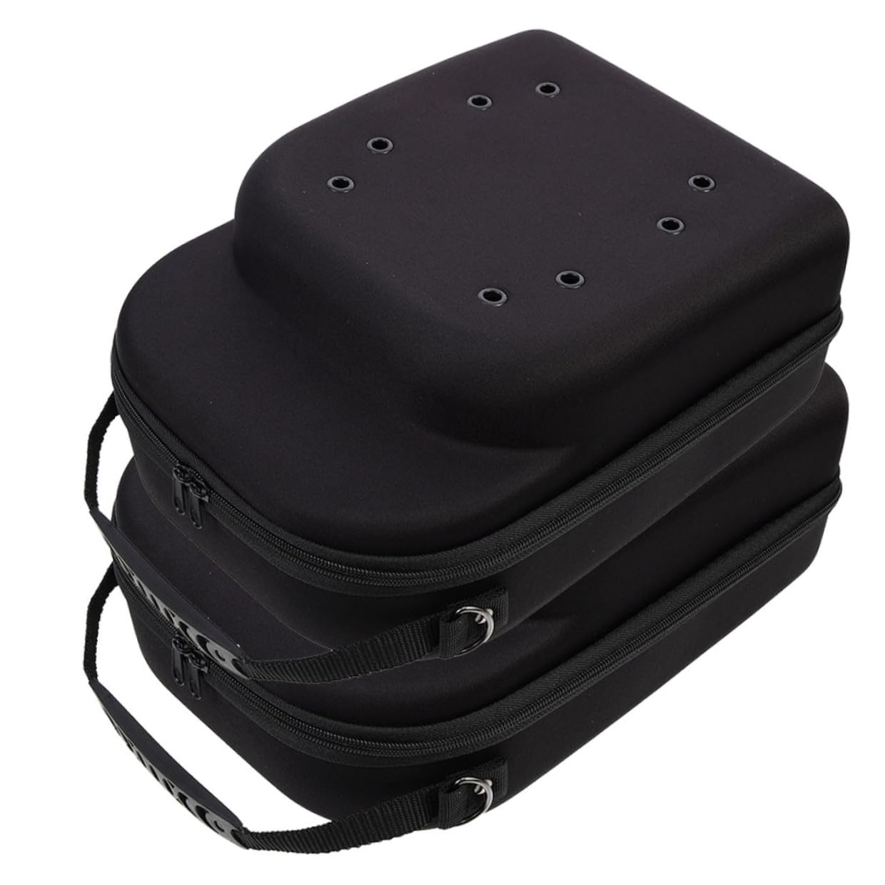 Cabilock 2 pezzi Custodia EVA Rigida per Cappelli da Baseball Organizer da Viaggio Antishock con Manico Protettore Cappelli Resistente e Compatibile per Spostamenti e Casa Nero