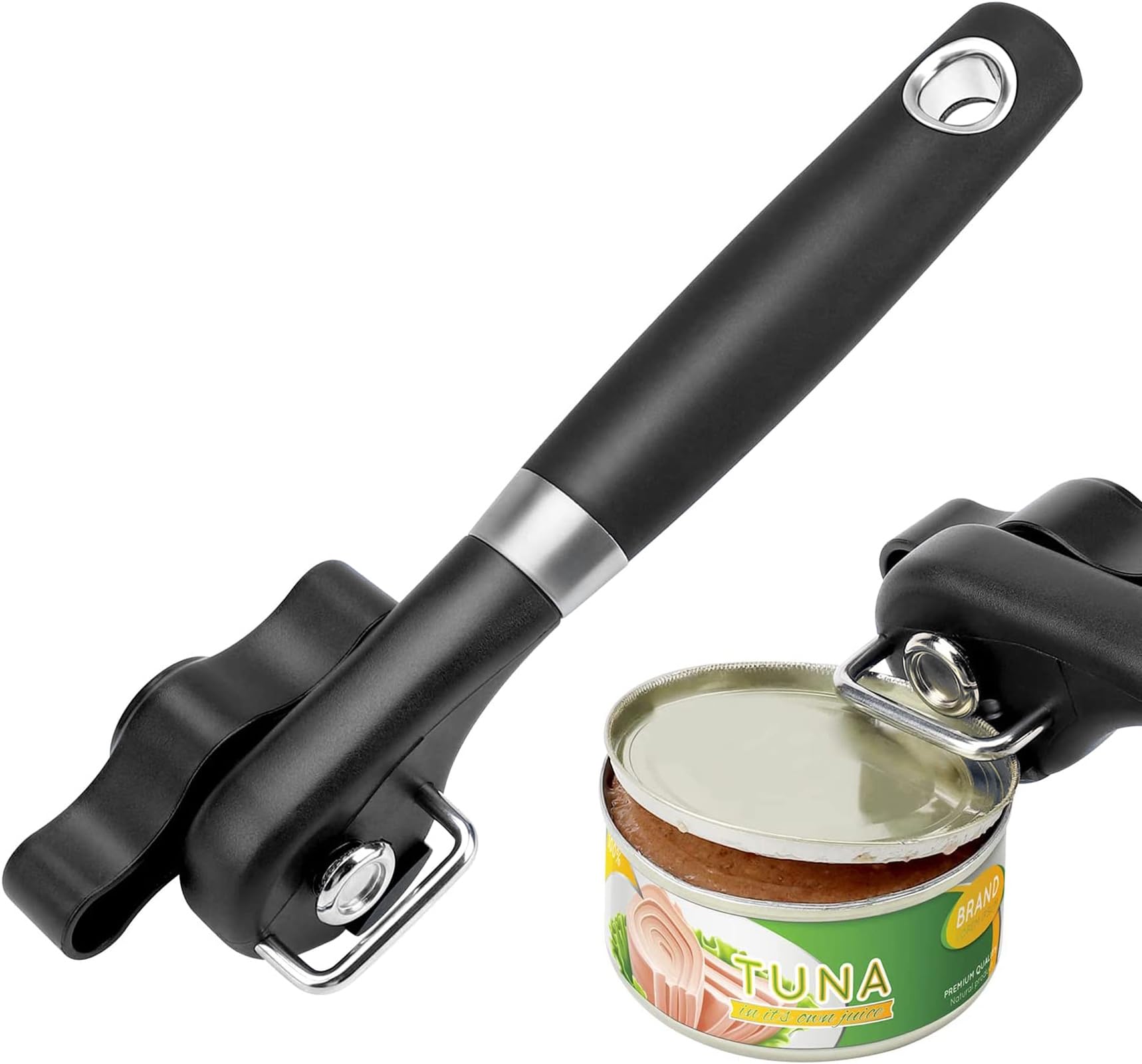 Apriscatole Con Bordi Lisci Manuale Apriscatole Palmari Senza Bordi Taglienti Con Impugnature Morbide In Acciaio Inox Per Uso Alimentare Apriscatole Professionale Ergonomico Per Cucina E Ristorante-image