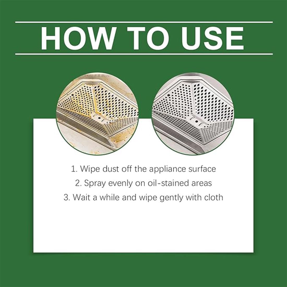 Detergente multifunzionale per elettrodomestici da cucina, sgrassatore multiuso per impieghi gravosi, sgrassatore per cucina per impieghi gravosi per fornelli e forni (3pc)