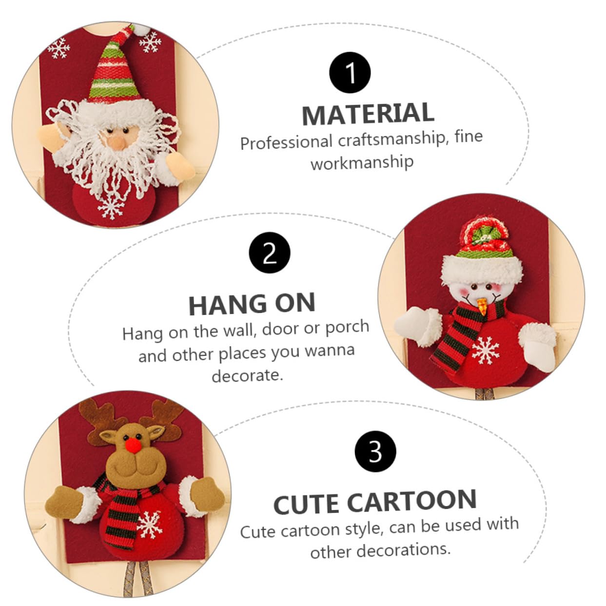 ABOOFAN 9 STK Weihnachtstür hängt Weihnachtskamin zum Aufhängen Haustürschilder Christmas Tree Ornaments wrihnachtsbaumschmuck Weihnachtsdekorationen Cartoon-Türverzierungen Weihnachten