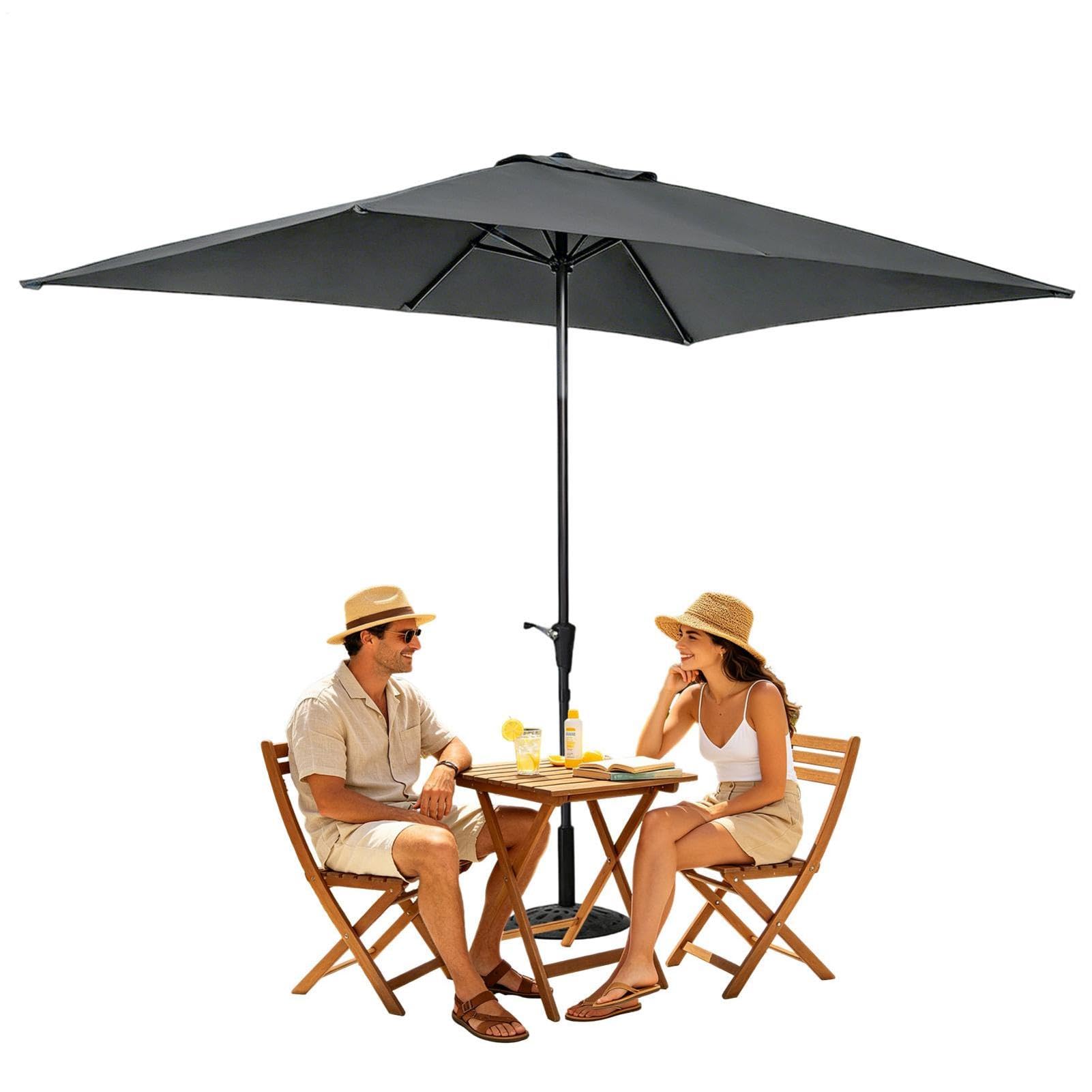 Ombrellone rettangolare per terrazza, 200 x 300 cm, copertura impermeabile | Tetto di ricambio per ombrellone esterno, per giardino, terrazza, mercato, baia, barbecue, parchi, campeggio, picnic, cortile