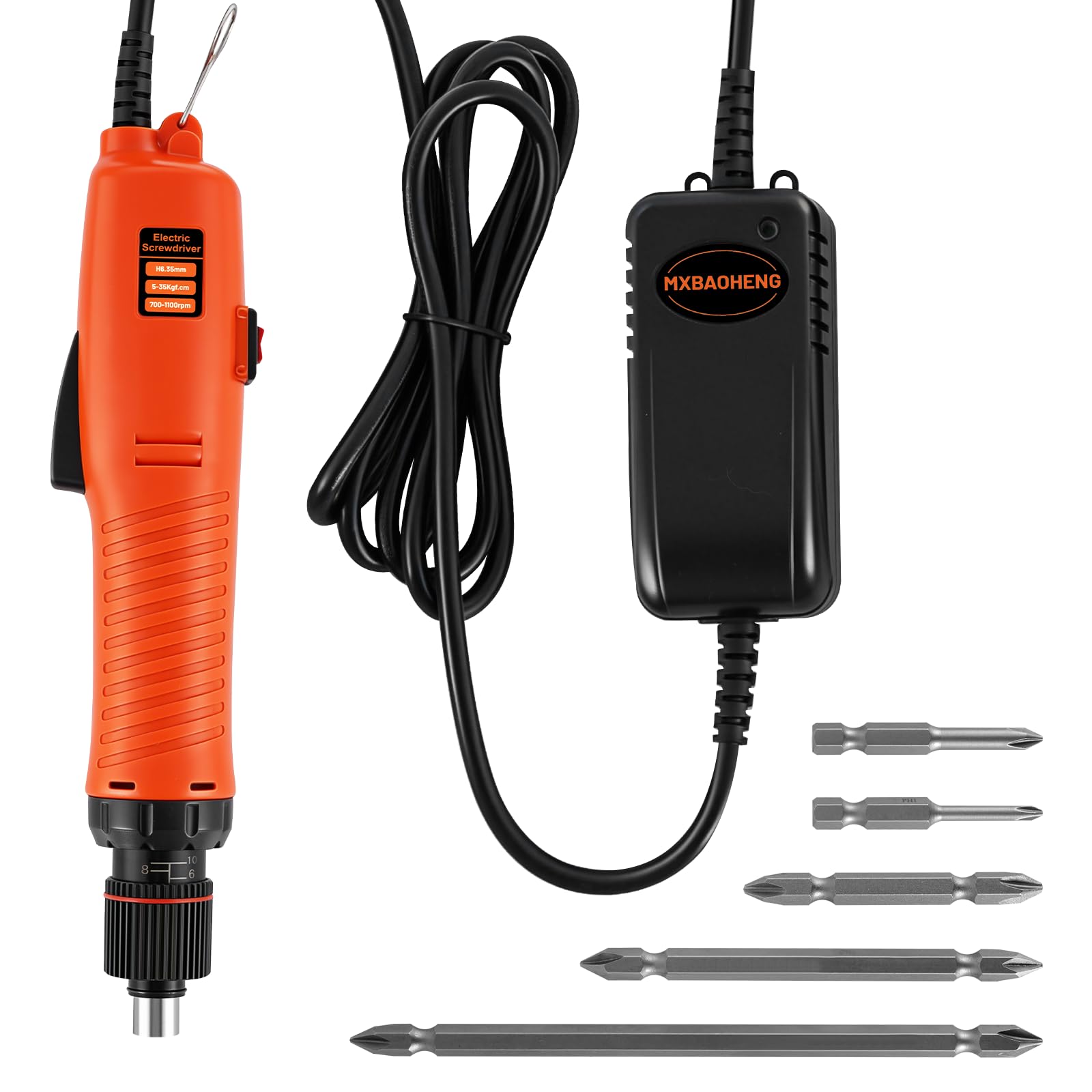 MXBAOHENG Electric Screwdriver Set Automatic Screw Driver Drill Tool Torque Adjustable 6 35mm Bit for 2 0-6 0mm