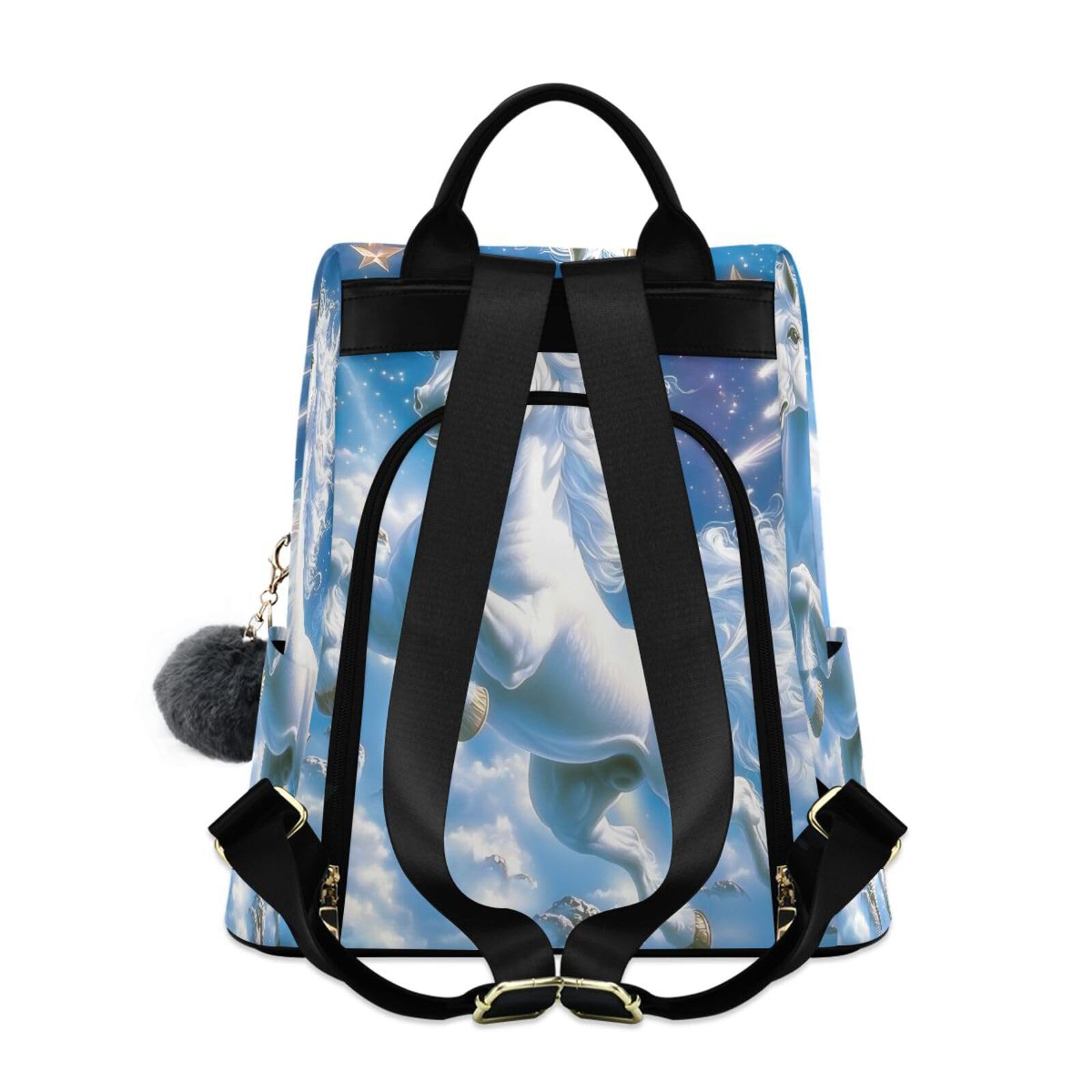 Unicorn Clouds Stars Backpack for Women Anti Theft Large Fashion Travel Shoulder Bag Purse Rucksack Lightweight