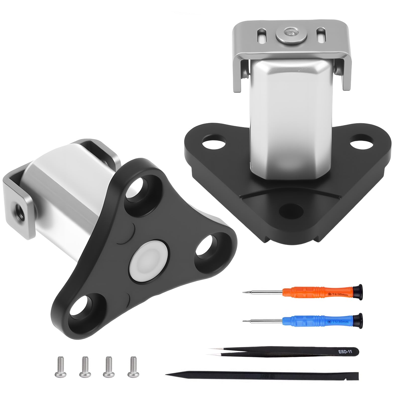 Juego de 2 ejes pivotantes de brazo delantero para Drone compatible con DJI Mini 4 Pro, Mini 3 y Mini 3 Pro, bisagra de brazo plegable + tornillería, kit de reparación con destornillador T4/T5, pinza