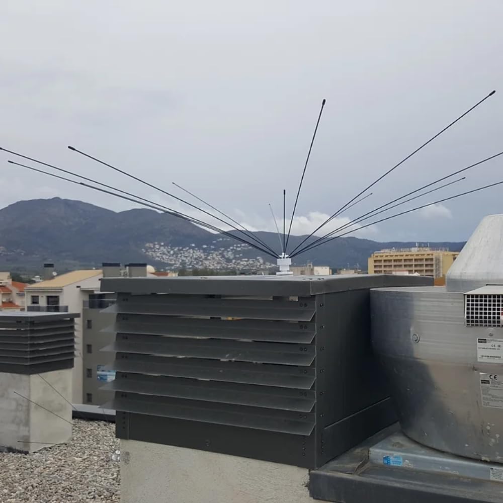 Remi Hogar Eolo Araña Espantapájaros | Disuasor Giratorio de Aves 3 m | Protección Eficaz para Terrazas, Cubiertas y Chimeneas | Antiposado Durable y Fácil de Instalar