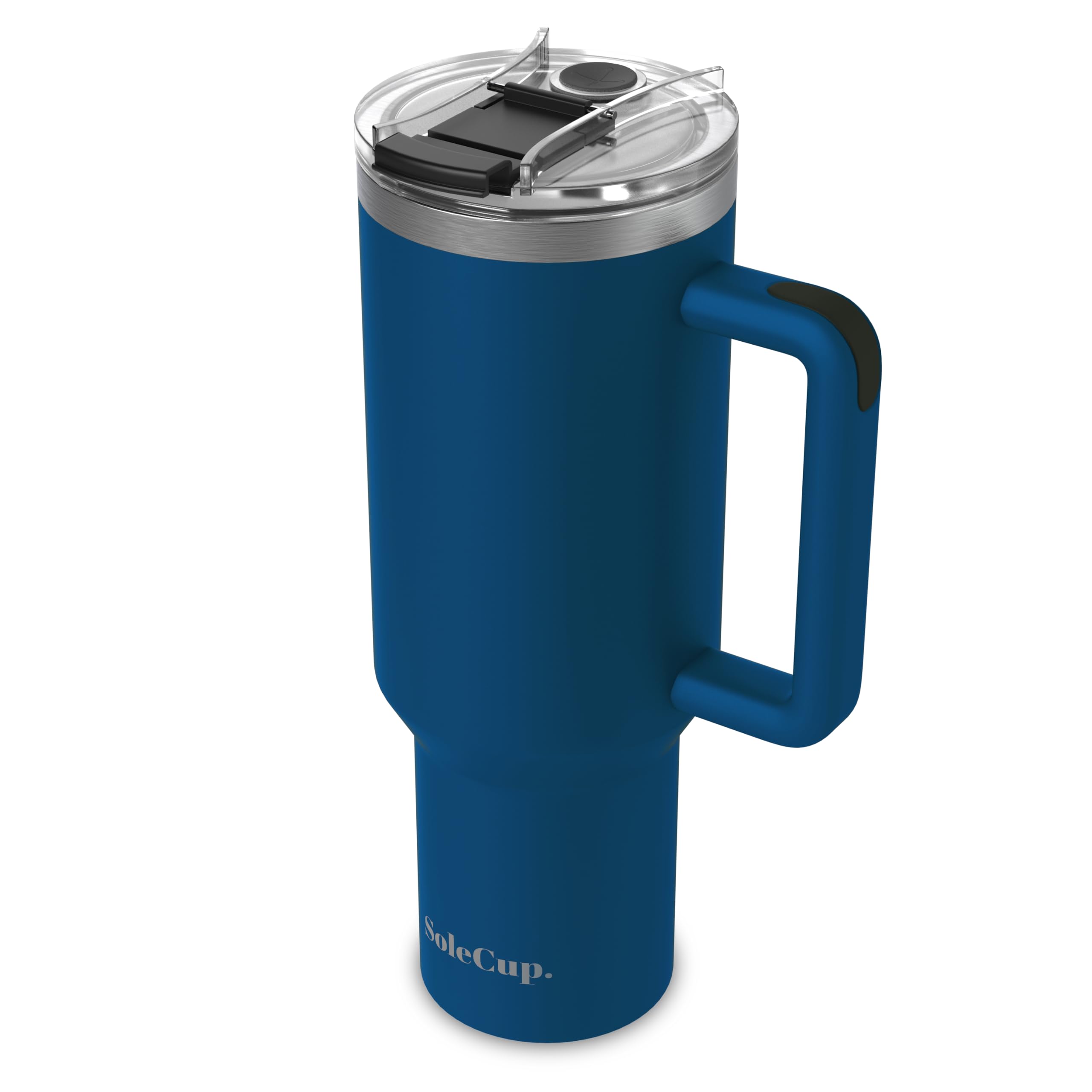 SoleCup. 40oz Travel Mug with Handle, Lid and Two Straws, Drinks Stay Hot for 8 Hours, Cold for 24 Hours - Image 2