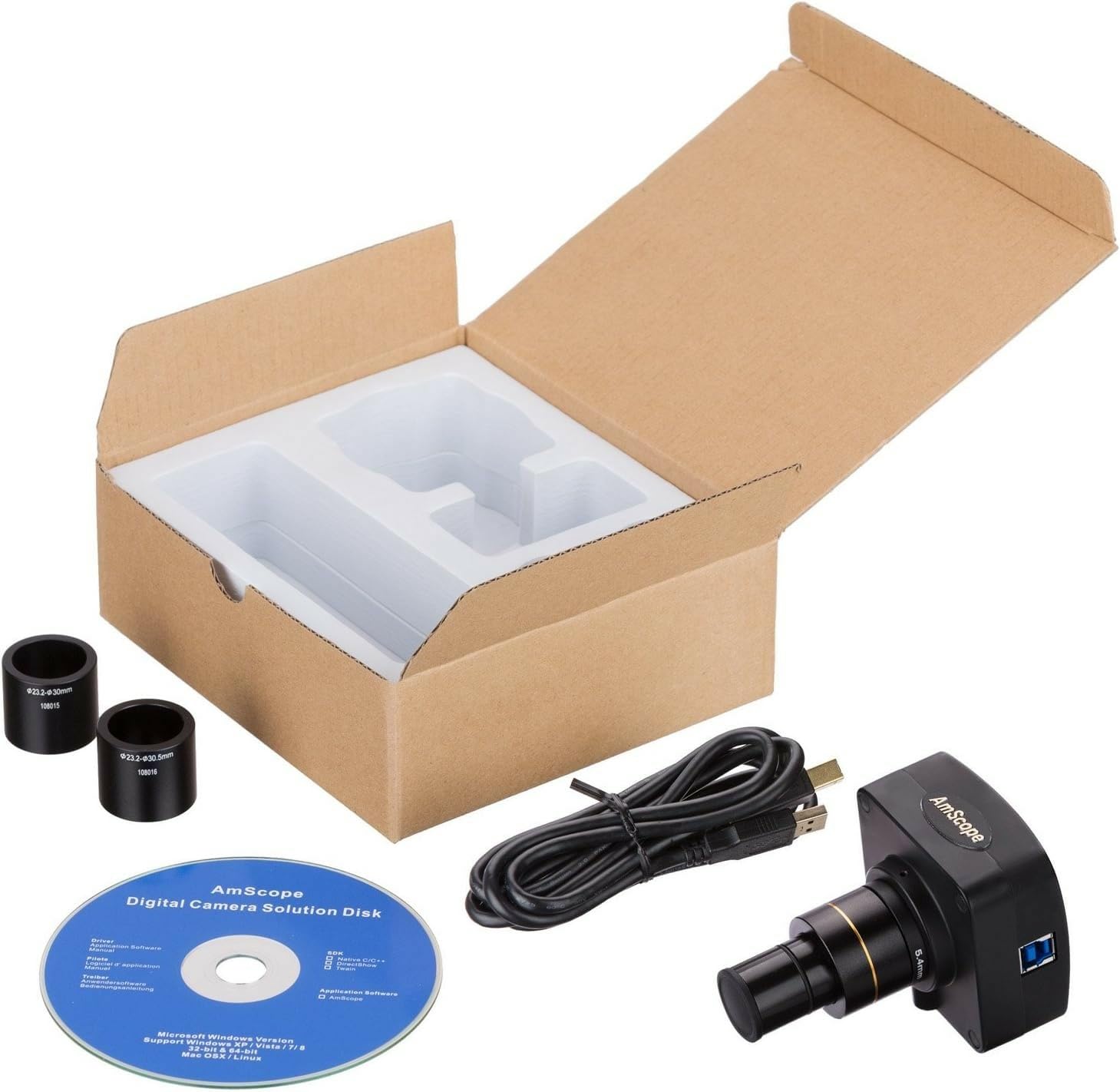 AmScope MU1003 10MP USB3.0 Echtzeit-Live-Videomikroskop-Digitalkamera
