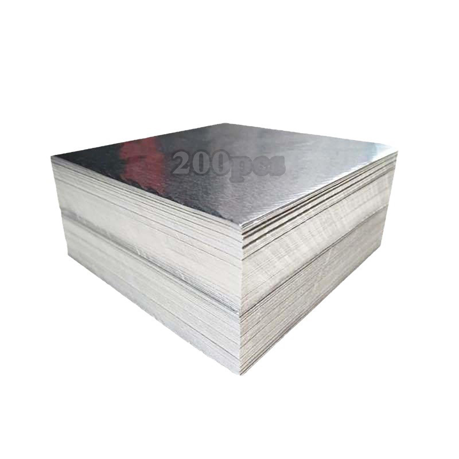 200 Bandejas de Papel Aluminio para Mariscos, Mini Conchas para Ostiones y Vieiras – Ideales para Barbacoa, Horneado y Servicios de Catering(Size:38 * 38cm*20μm)