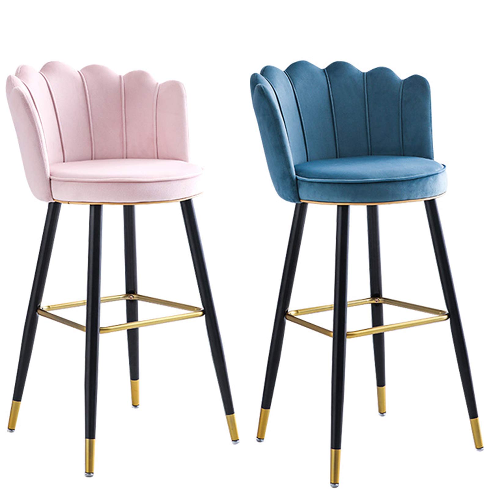 Buy LIZCG Barstools Set of 2 Modern Tall Bar Chairs Height 30" Button